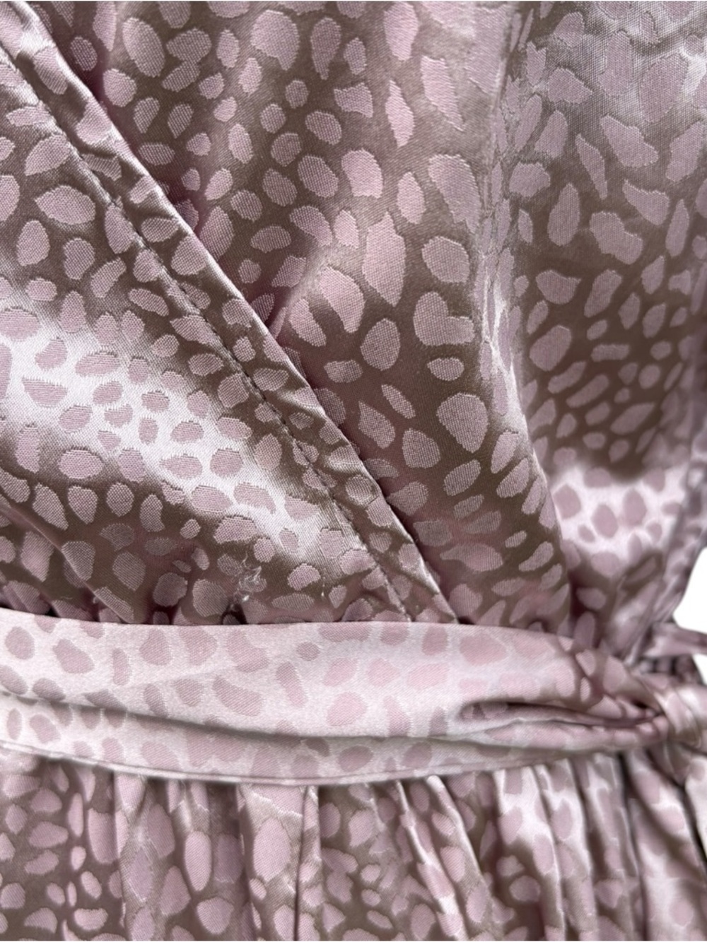 Baltic Born Leopard Jacquard Mauve Wrap Maxi Dress Sz S - Picture 4 of 10